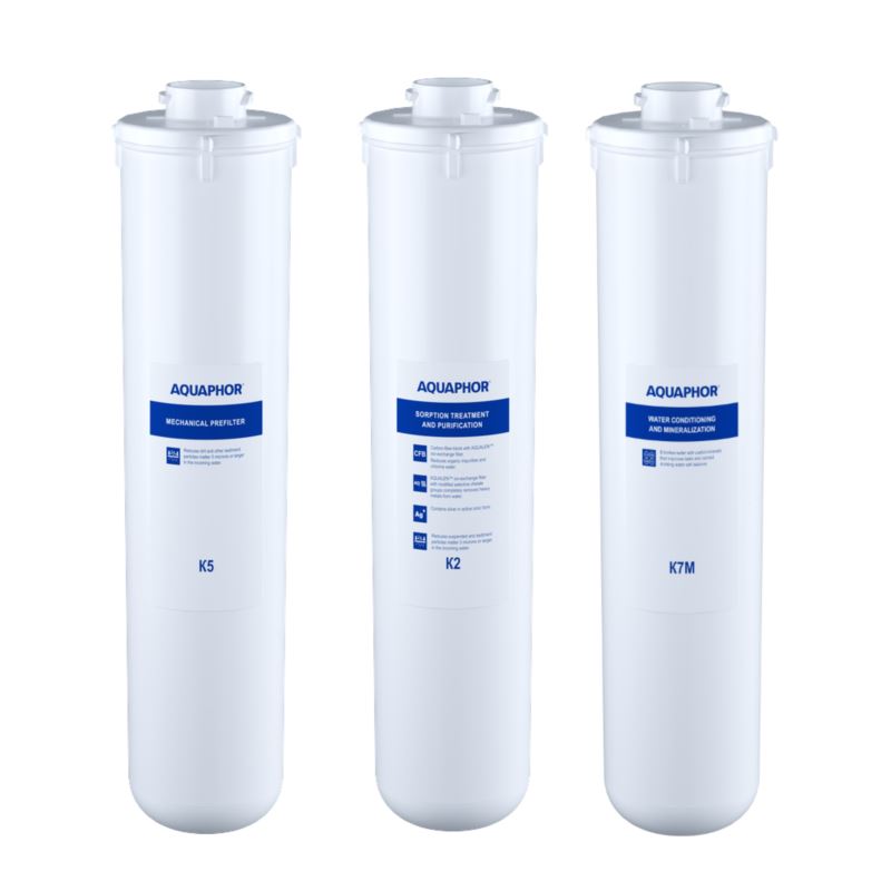 Komplet wkładów K5, K2, K7M, duży serwis Morion M, Aquaphor