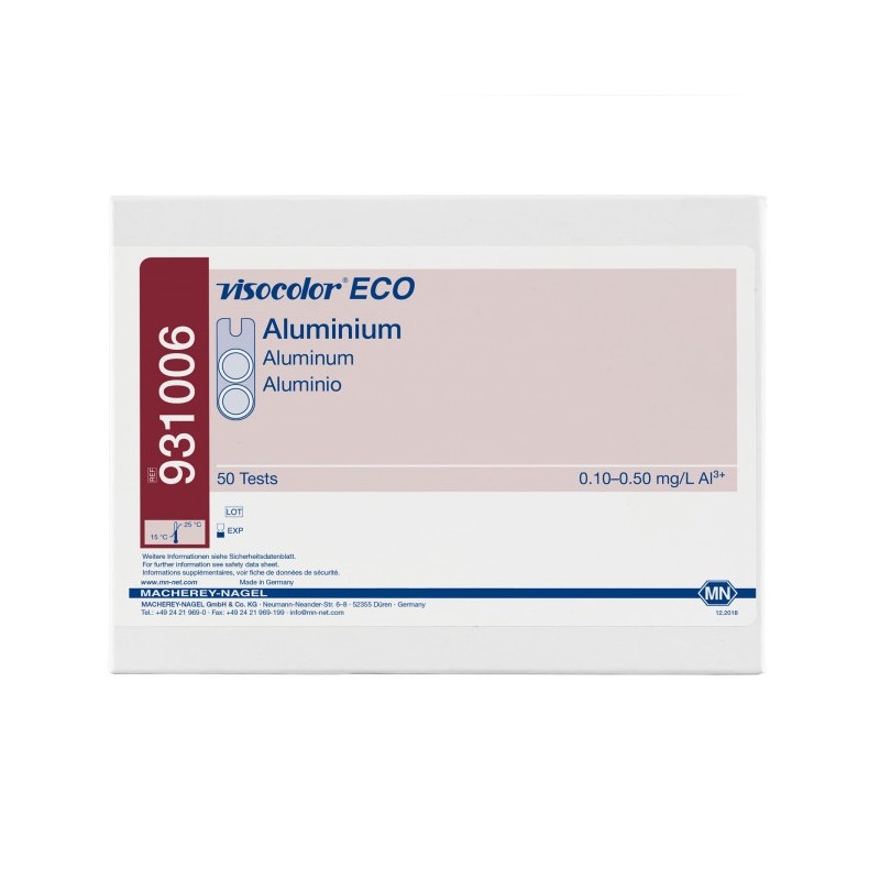 Test VISOCOLOR ECO Aluminium 0,1-0,5 mg/l, 50 oznaczeń, MACHEREY-NAGEL