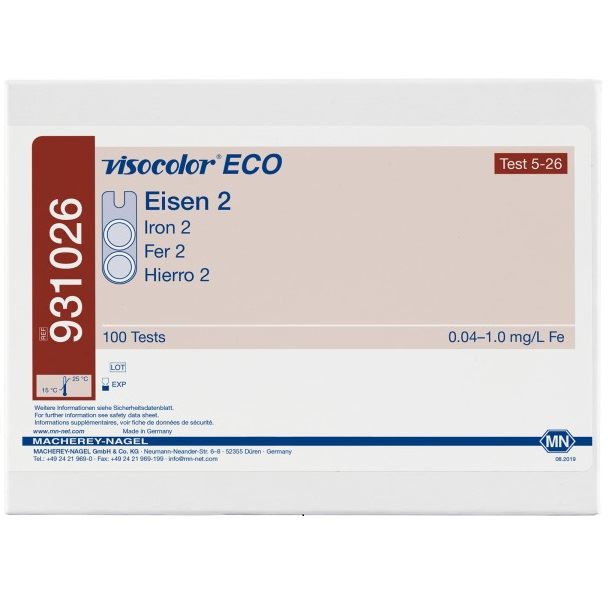 Test VISOCOLOR ECO Żelazo 0,04-1,0 mg/l, 100 oznaczeń, MACHEREY-NAGEL