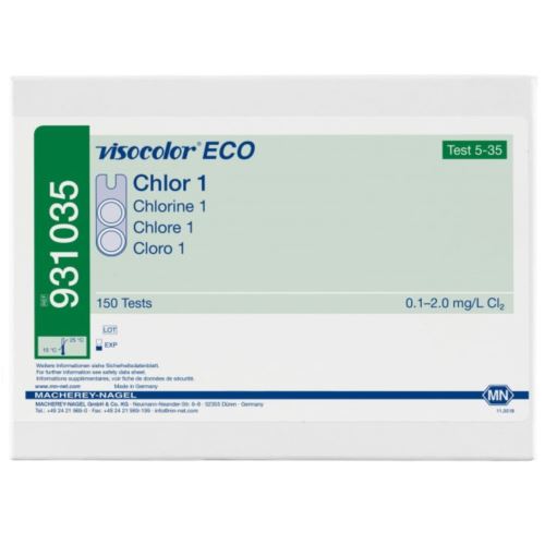 Test VISOCOLOR ECO Chlor wolny, ogólny 0,1-2,0 ml/L, 150 ozn.