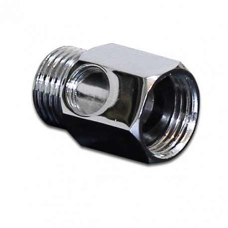 Chromowane przyłącze mosiężne, otwór boczny 1/4", FT03, FT06, FT07, AQUAFILTER