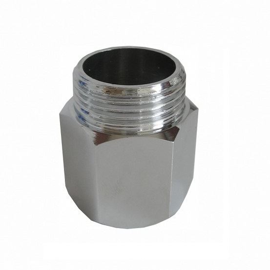 Chromowane przyłącze mosiężne 3/4” GZ x 3/4” GW, FT02