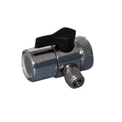 Chromowane przyłącze bateryjne z zaworem BY-PASS, FXFVP-2