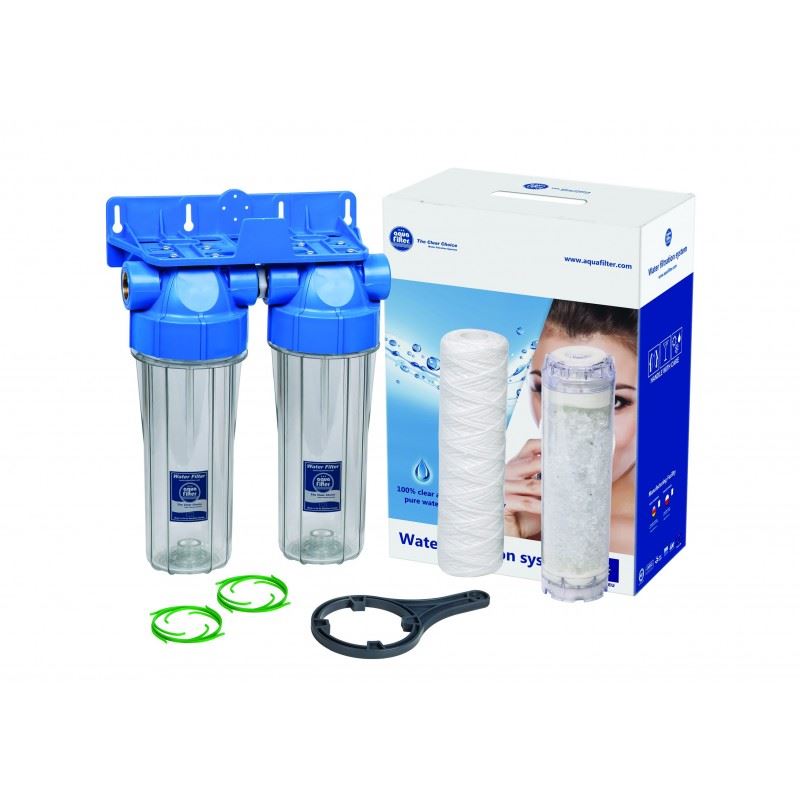 Stacja uzdatniania wody 10" do redukcji kamienia, FHPR34-B1-TWIN, Aquafilter