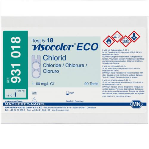 VISOCOLOR ECO Chlorki, 1-60 mg/l, 90 ozn., MN