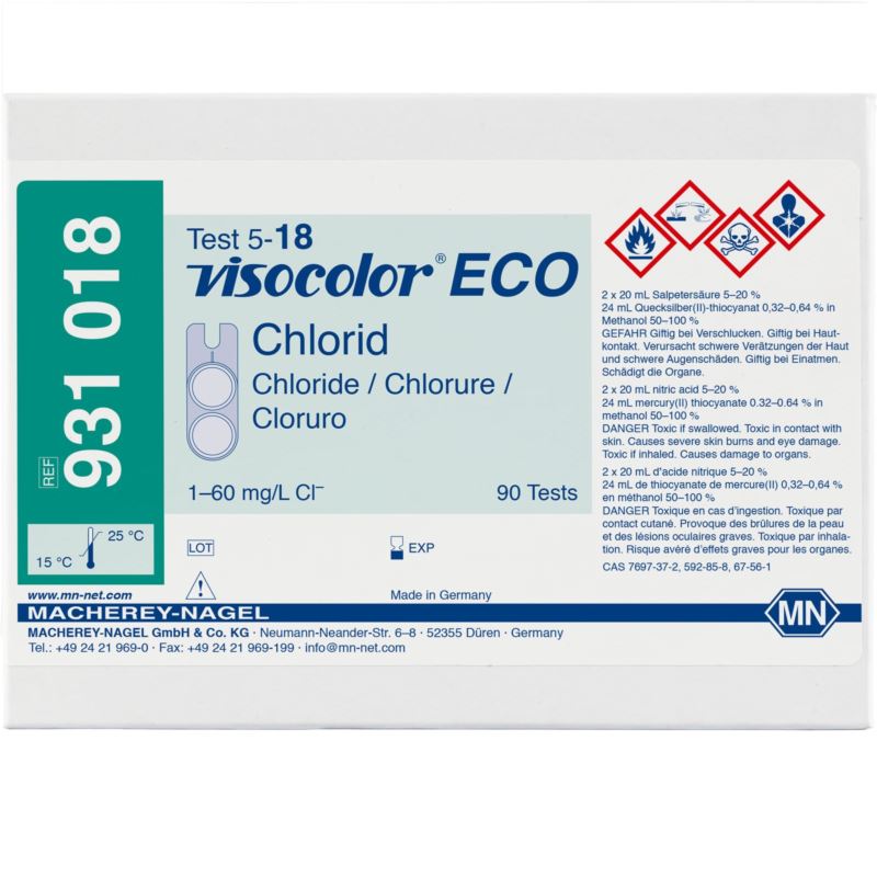 VISOCOLOR ECO Chlorki, 1-60 mg/l, 90 ozn.