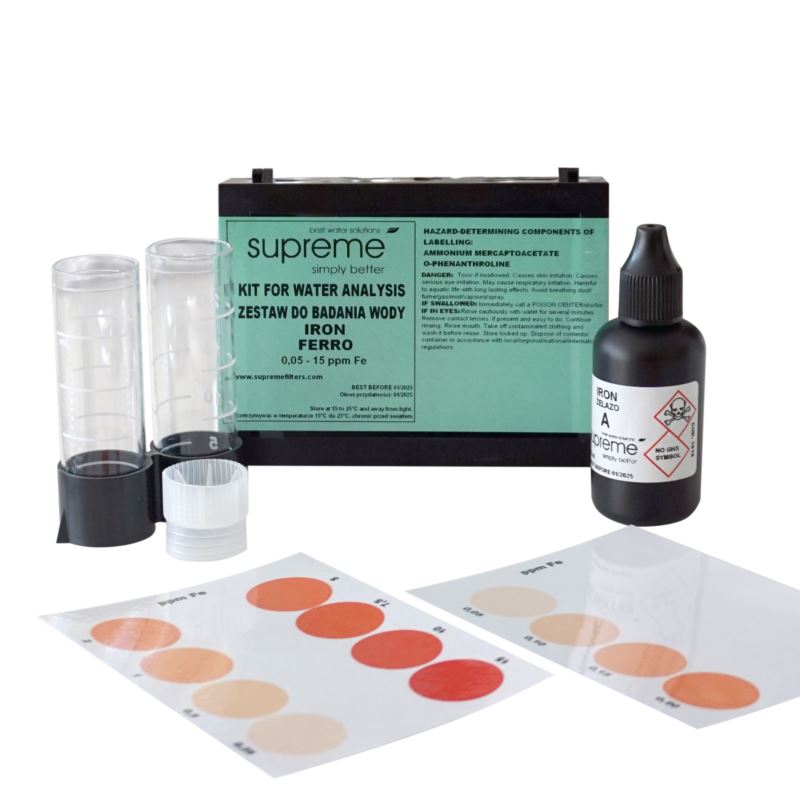 Kropelkowy tester na zawartość żelaza