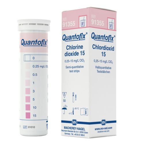 QUANTOFIX Dwutlenek chloru 15 Paski do ozn p&oacute;ł, MN